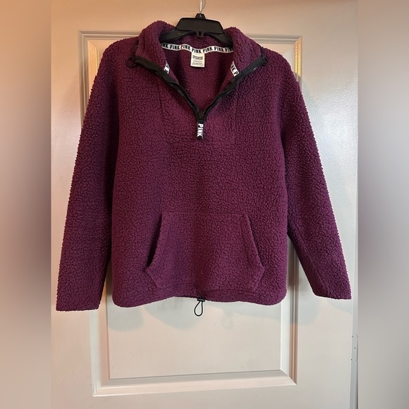 PINK Victoria secret Sherpa quarter zip - Picture 1 of 5